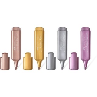 Zakreślacz Faber-Castell 1546 metaliczny srebrny