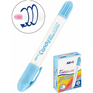 Zakreślacz w sztyfcie Amos Candy turkusowy