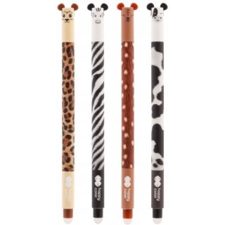 Długopis wymazywalny Uszaki Furry Safari 0,5mm niebieski Happy Color HA 4120 01US-3