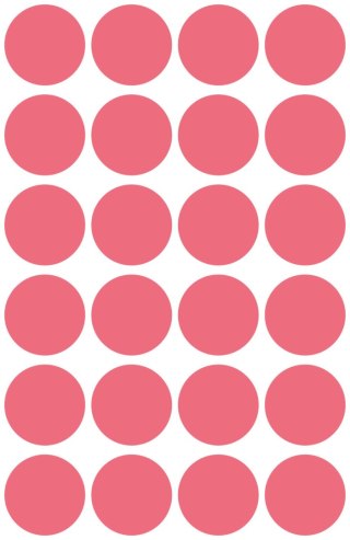 Etykiety Q18mm kółka neonowe czerwone 3172 AVERY ZWECKFORM