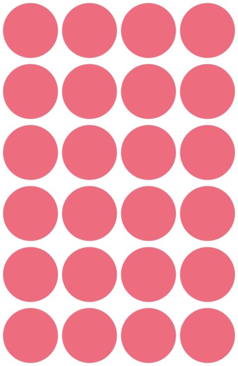 Etykiety Q18mm kółka neonowe czerwone 3172 AVERY ZWECKFORM