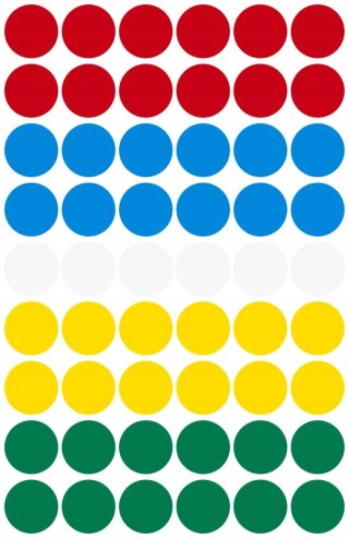 Etykiety kółka Q12mm 270szt.trwałe mix 3088 AVERY ZWECKFORM