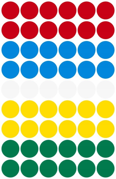 Etykiety kółka Q12mm 270szt.trwałe mix 3088 AVERY ZWECKFORM