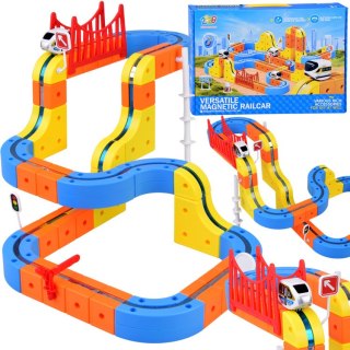 Magnetyczny modułowy tor samochodowy - kreatywna zabawa dla dzieci ZA6147