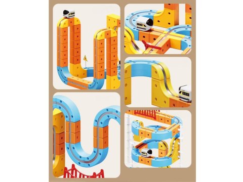 Magnetyczny modułowy tor samochodowy - kreatywna zabawa dla dzieci ZA6147