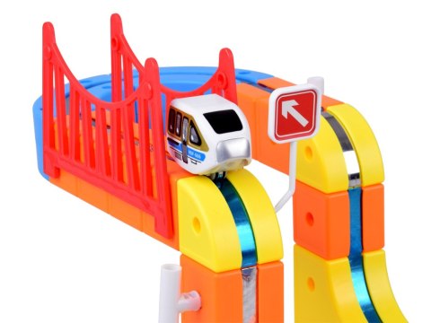 Magnetyczny modułowy tor samochodowy - kreatywna zabawa dla dzieci ZA6147