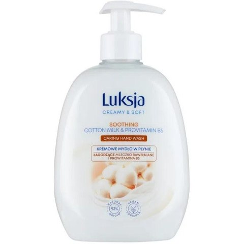 Mydło w płynie z dozownikiem LUKSJA 500ml. BAWEŁNA