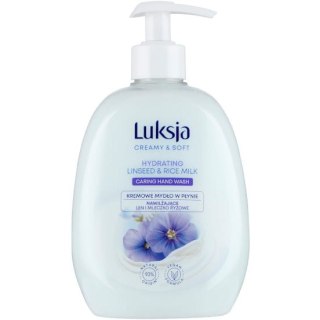 Mydło w płynie z dozownikiem LUKSJA 500ml LINSEED/ Len i mleczko ryżowe