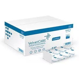 Ręcznik biały ZZ V-FOLD AFH VELVET (20szt x 150=3000 składek) 2warstwy 23x25cm celuloza 5600016/5600041/5600044