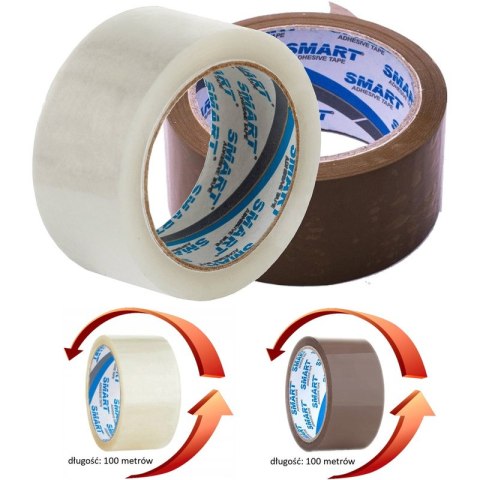 TAŚMA PAKOWA SMART 48mm/100m AKRYL BRĄZOWA