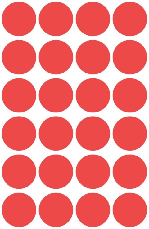 Trwałe kółka 18mm 96szt./op. czerwone 3004 AVERY ZWECKFORM