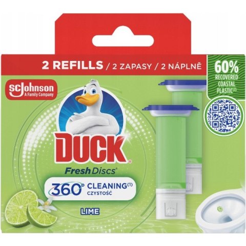 Żelowy krążek do WC DUCK zapas 2x36ml lime