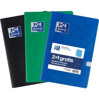 Zeszyt A5 60k kratka z marginesem 3szt (2+1gratis) ESSE 400210380 OXFORD