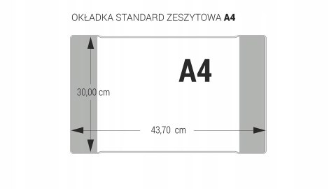 Okładki na zeszyty szkolne A4 kolorowe 25 sztuk 30x43,7cm OZK-02 BIURFOL