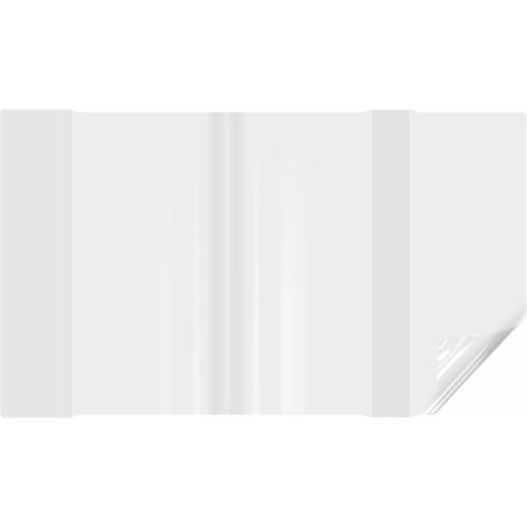 Okładki regulowane na książki i zeszyty B7 bezbarwne 5 sztuk 23,6x32-34,7cm OZB5-41 BIURFOL