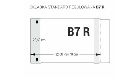 Okładki regulowane na książki i zeszyty B7 bezbarwne 5 sztuk 23,6x32-34,7cm OZB5-41 BIURFOL