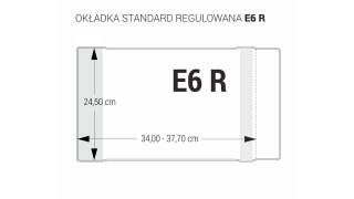 Okładki regulowane na książki i zeszyty E6 bezbarwne 5 sztuk 24,5x34-37,7cm OZB5-47 BIURFOL