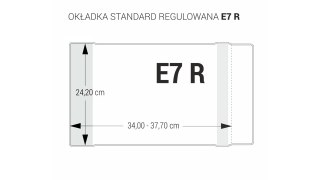 Okładki regulowane na książki i zeszyty E7 bezbarwne 5 sztuk 24,2x34-37,7cm OZB5-43 BIURFOL