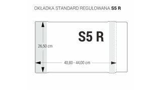 Okładki regulowane na książki i zeszyty S5 bezbarwne 5 sztuk 26,5x40,8-44cm OZB5-51 BIURFOL