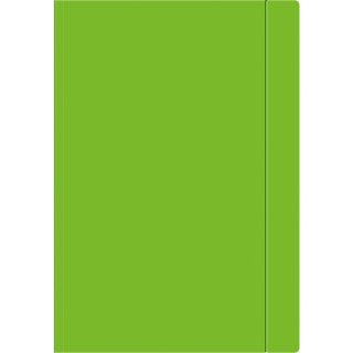 Teczka z gumką A4+ FLUO zielona INTERDRUK