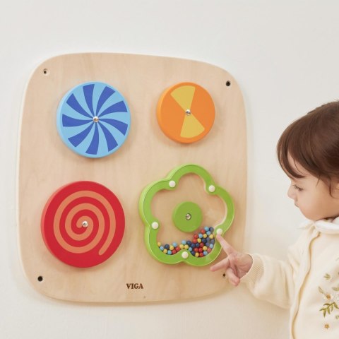 VIGA Drewniany Panel Ścienny - Wirujące Wzory