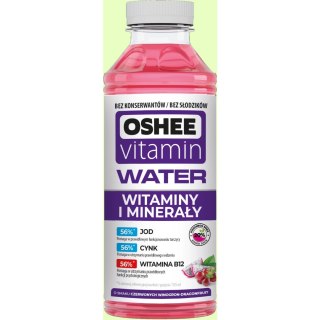 Napój OSHEE VITAMIN WATER Witaminy i Minerały o smaku czerwonych winogron/dragonfruit 555ml z kaucją