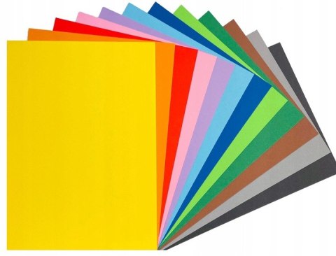 Papier A4 kolorowy mix 12 kol. 210g (60ark) KRESKA