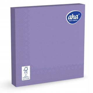 Serwetki dekoracyjne 33x33cm papierowe 20 sztuk 3 warstowe wrzosowe AHA