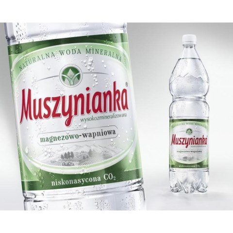 Woda MUSZYNIANKA 1.5L (6szt) niskogazowana zielona z kaucją