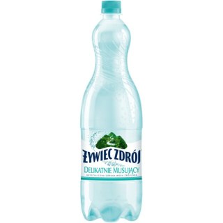 Woda źródlana ŻYWIEC ZDRÓJ 1,5L (6szt) delikatnie musująca z kaucją