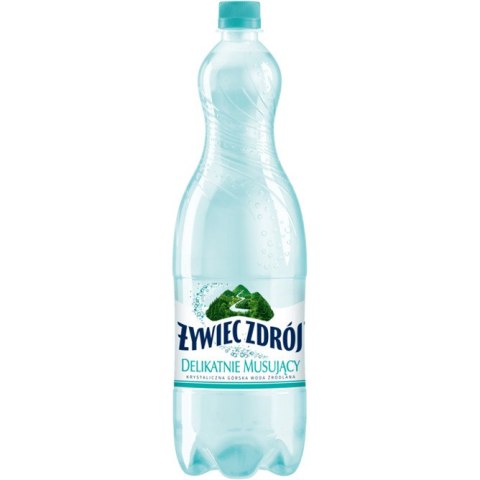 Woda źródlana ŻYWIEC ZDRÓJ 1,5L (6szt) delikatnie musująca z kaucją