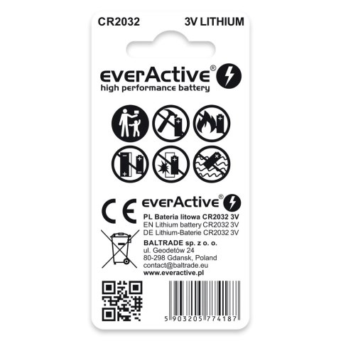 Bateria EVERACTIVE CR2032 litowa blister (2szt)