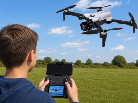 Dron z kamerą - zdalnie sterowany Quadrocopter + karta pamięci RC0756
