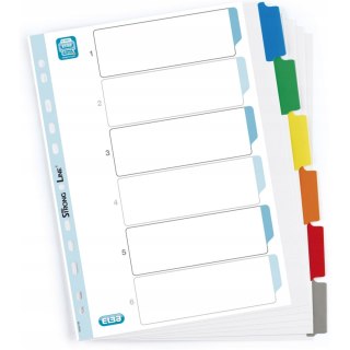 Przekładki kartonowe A4+ MYLAR 1-6 kolor 100204992 OXFORD