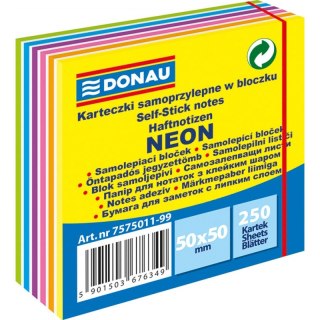 Karteczki Donau 50x50mm neon-pastel mix kolorów (250)