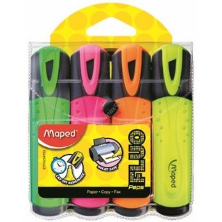 ZAKREŚLACZE MAPED FLUO PEPS 4 KOLORY