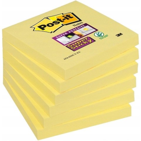 Bloczek samoprzylepny POST-IT 76x76mm 90kartek żółty Super Sticky 70005197911 3M