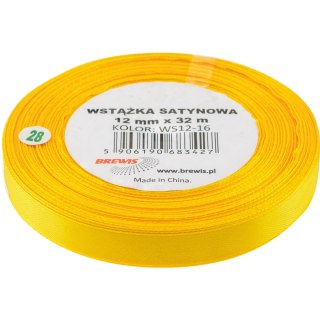 Wstążka satynowa 12mm/32m 16 żółta BREWIS
