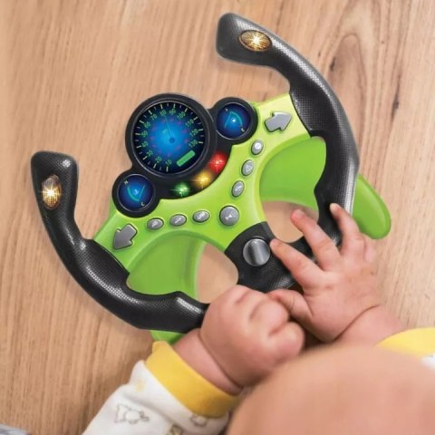 Kierownica dla dzieci klakson zielona symulator interaktywna pionowa 2192D4