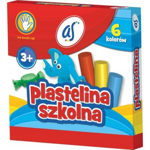 Plastelina dla dzieci szkolna AS zestaw 6 kolorów 303219001 ASTRA