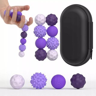 Magnetyczne kulki sensoryczne antystresowe z etui ADHD ASD SI 8 szt fiolet