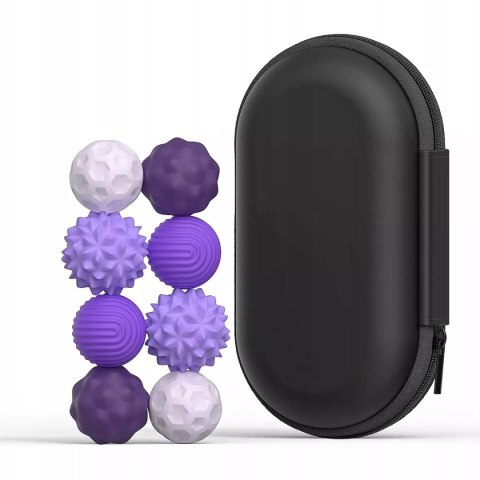 Magnetyczne kulki sensoryczne antystresowe z etui ADHD ASD SI 8 szt fiolet