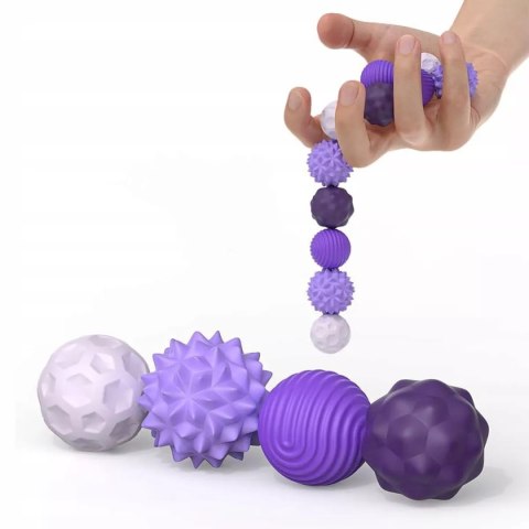Magnetyczne kulki sensoryczne antystresowe z etui ADHD ASD SI 8 szt fiolet