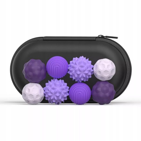 Magnetyczne kulki sensoryczne antystresowe z etui ADHD ASD SI 8 szt fiolet