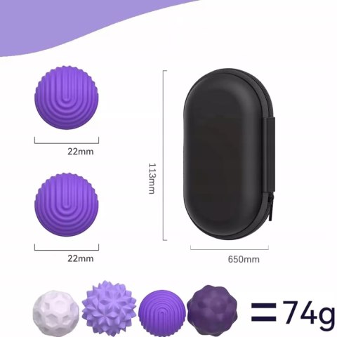 Magnetyczne kulki sensoryczne antystresowe z etui ADHD ASD SI 8 szt fiolet