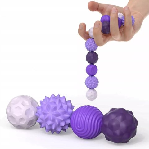 Magnetyczne kulki sensoryczne antystresowe z etui ADHD ASD SI 8 szt fiolet
