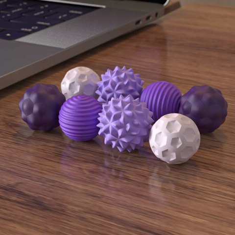 Magnetyczne kulki sensoryczne antystresowe z etui ADHD ASD SI 8 szt fiolet