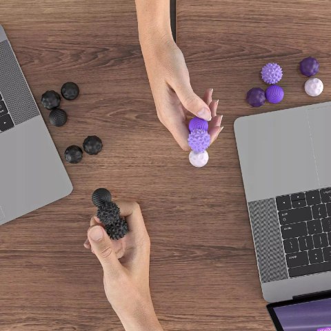 Magnetyczne kulki sensoryczne antystresowe z etui ADHD ASD SI 8 szt fiolet