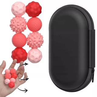 Magnetyczne kulki sensoryczne antystresowe z etui ADHD ASD SI 8 szt różowe