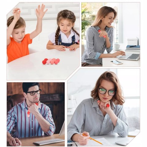 Magnetyczne kulki sensoryczne antystresowe z etui ADHD ASD SI 8 szt różowe